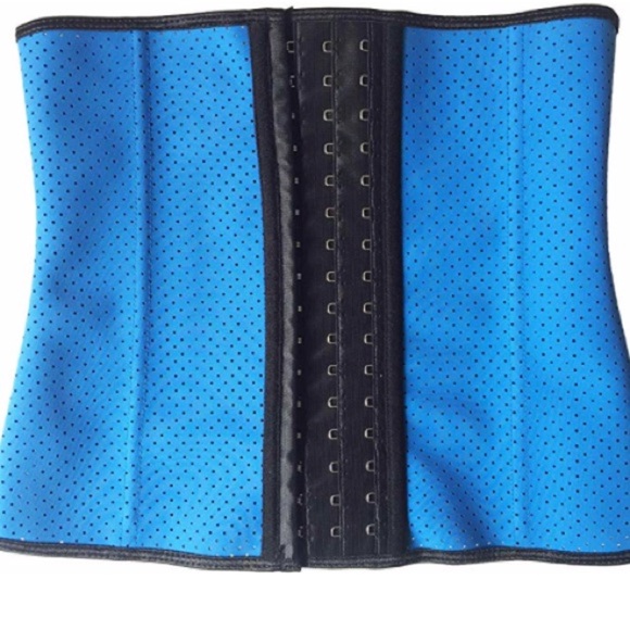 Breathable latex waist trainer color blue - Picture 3 of 4